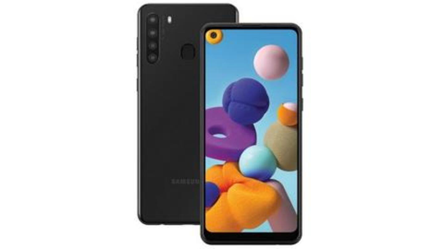 A look at the Samsung Galaxy A21 A look at the Samsung Galaxy A21