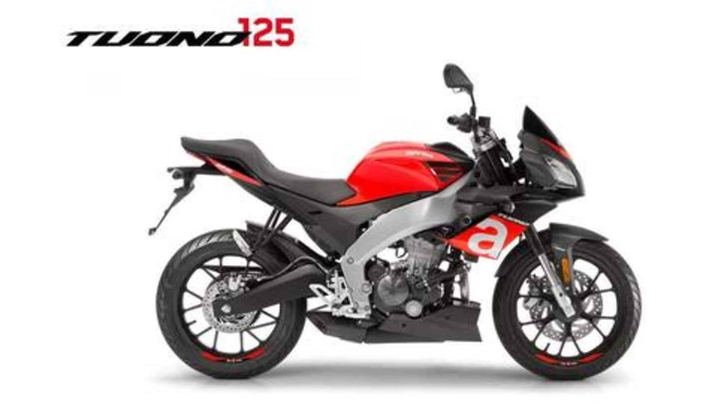 Aprilia Tuono 125 listed on company's India website, launch imminent