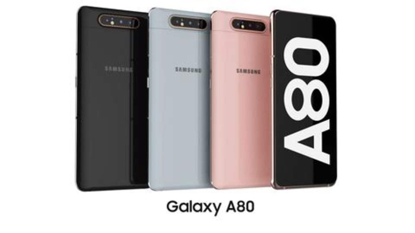 Samsung reduces price of Galaxy A80 by Rs. 8,000