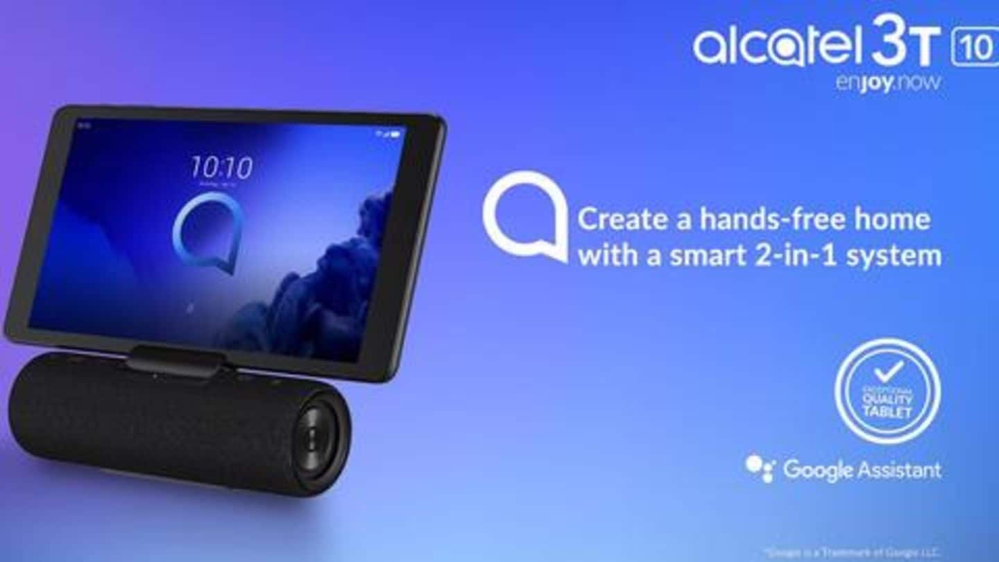 Alcatel 3T 10 tablet launched in India for Rs. 10,000