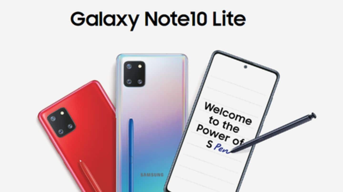 Samsung Galaxy Note 10 Lite launched at Rs. 39,000