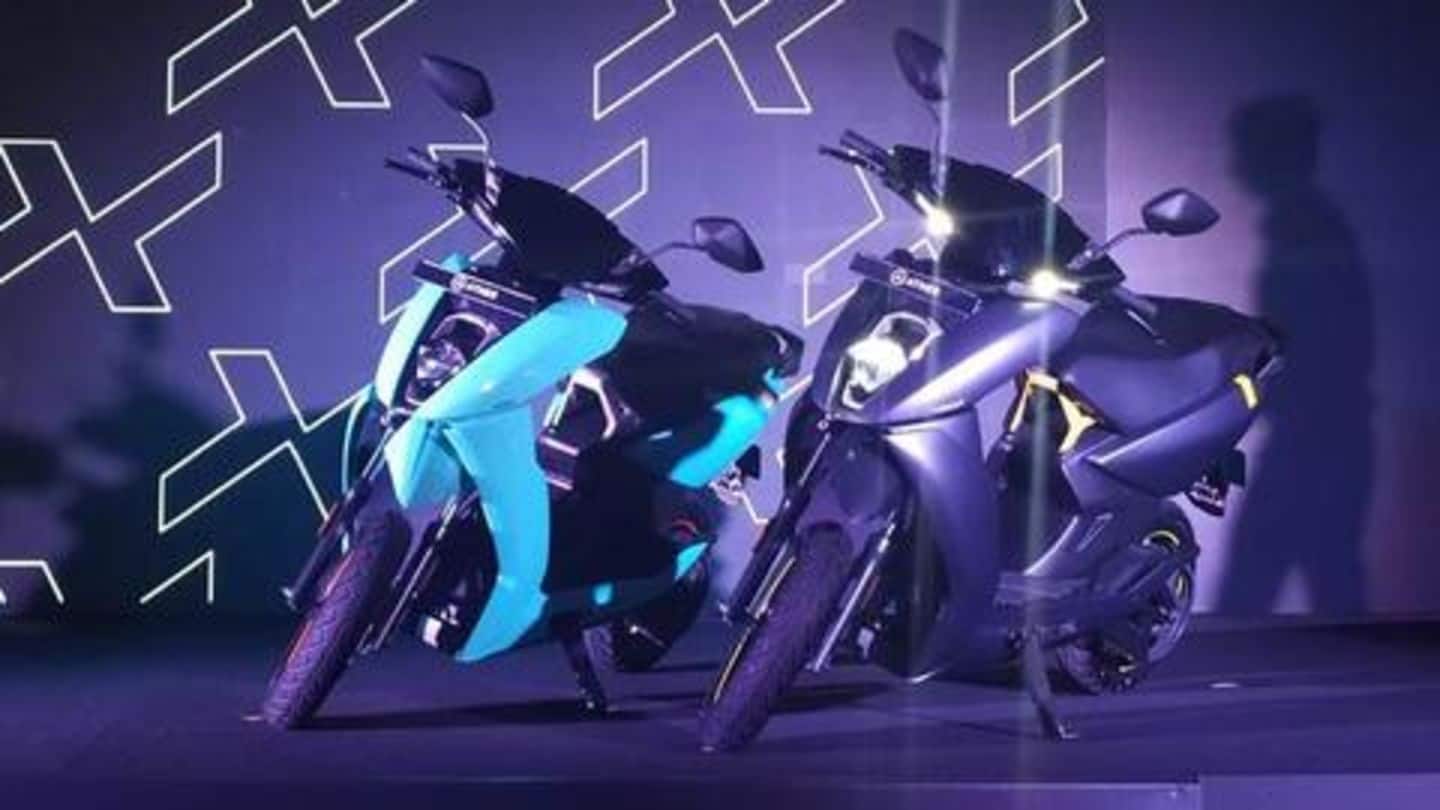 Ather 450X e-scooter launched in India at Rs. 99,000