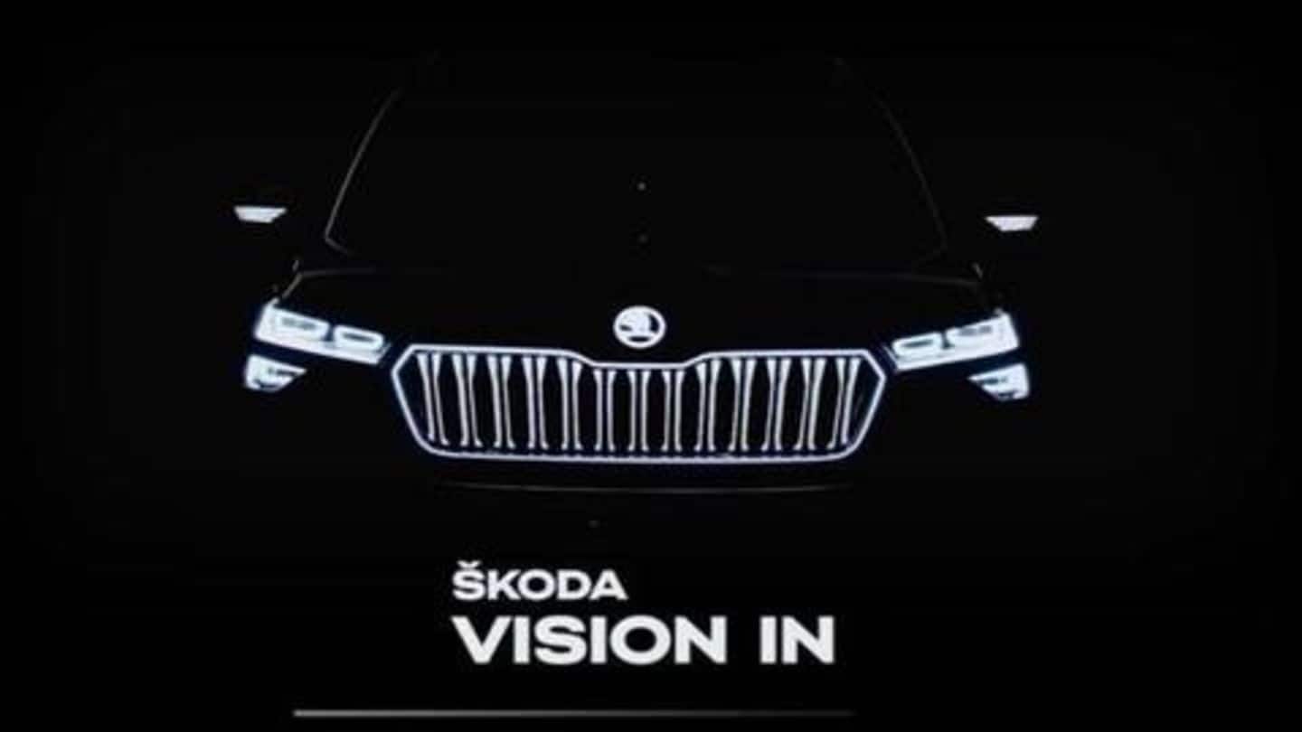 Ahead of Auto Expo 2020 debut, Skoda Vision IN teased