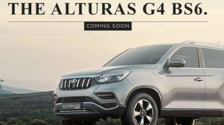 BS6 Mahindra Alturas G4 SUV teased, launch imminent