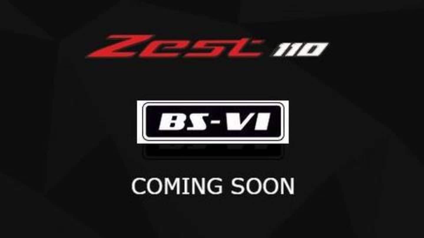 BS6-ready TVS Scooty Zest teased in India, launch soon