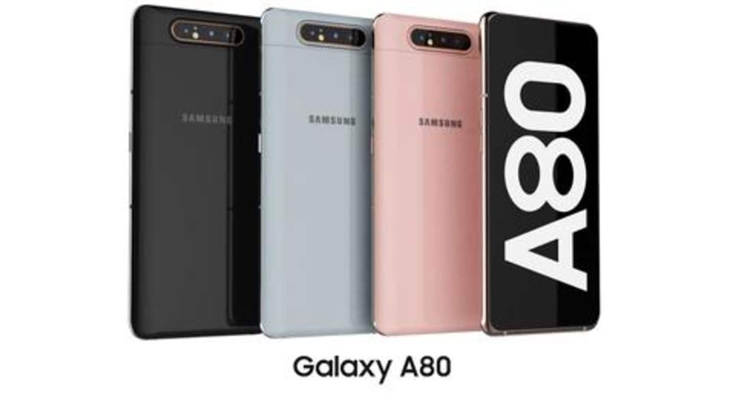 Samsung Galaxy A80, with rotating camera, now on sale
