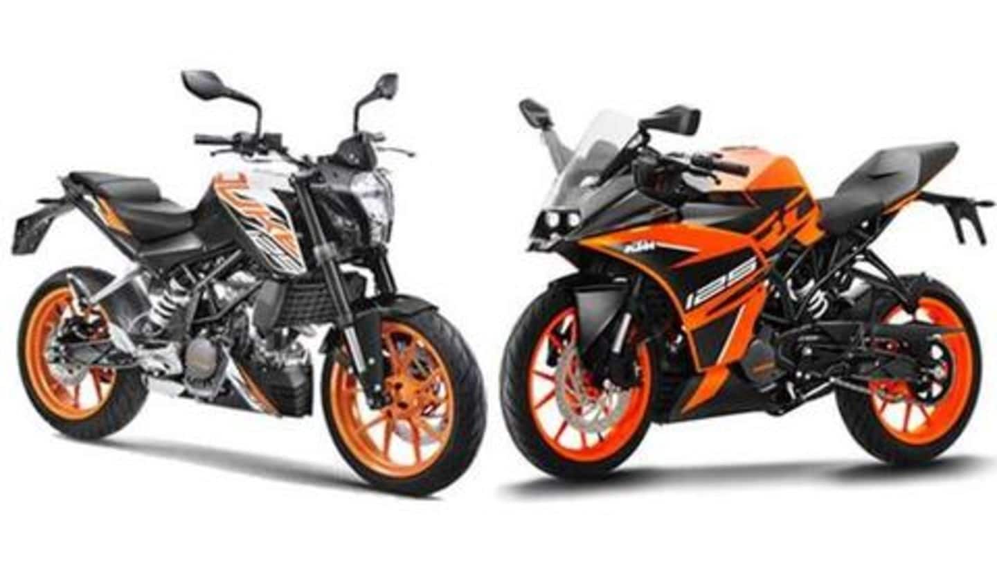 KTM Duke 125 and RC 125 become expensive in India