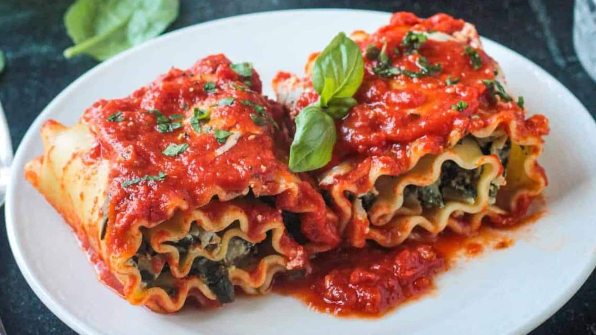 Try this Italian vegan lasagna roll-ups recipe