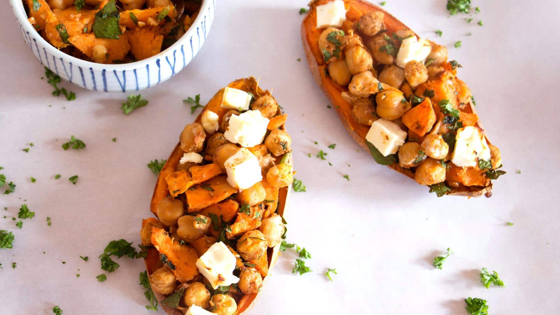 Moroccan stuffed sweet potato: A step-by-step recipe