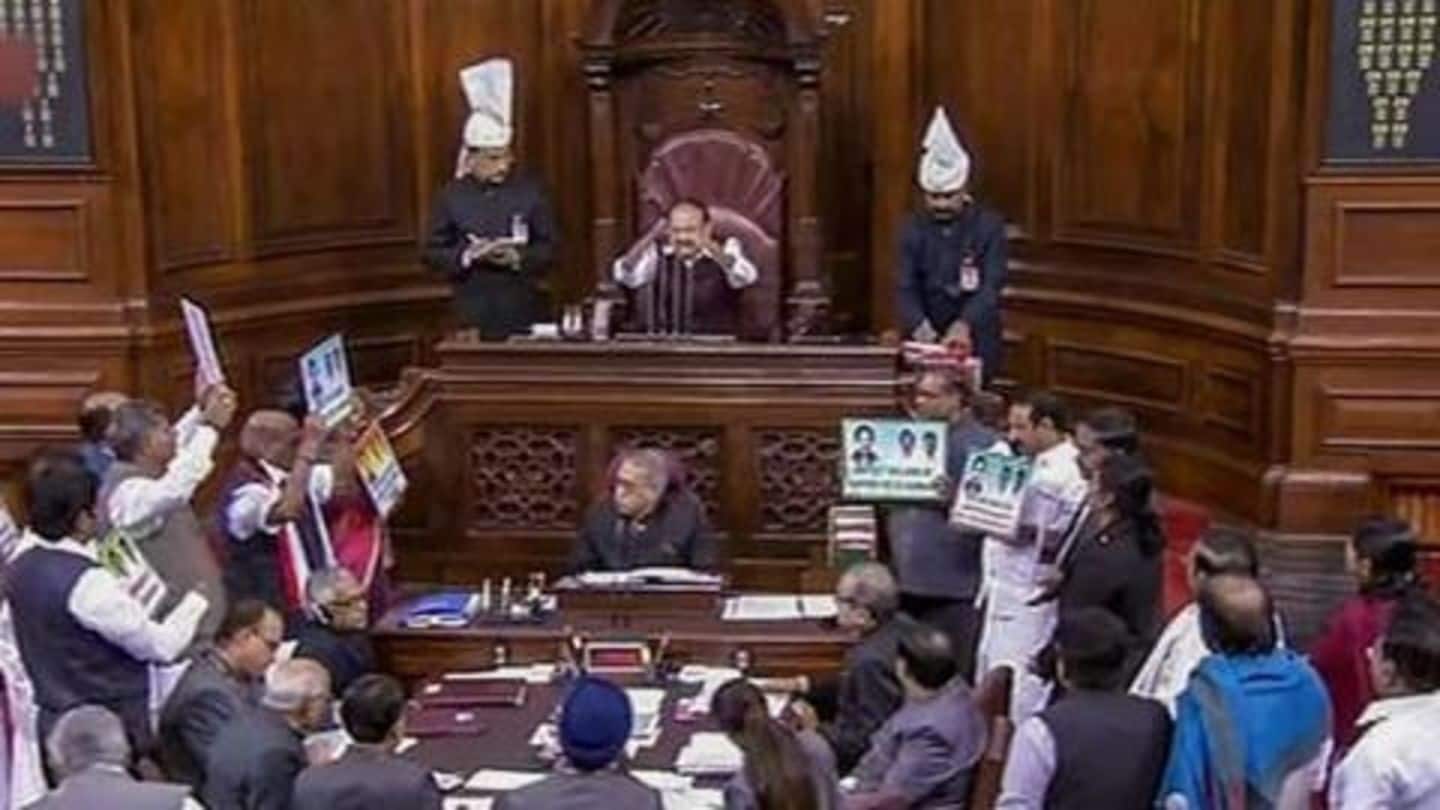 RS adjourned for the day after ruckus over Rafale, Cauvery