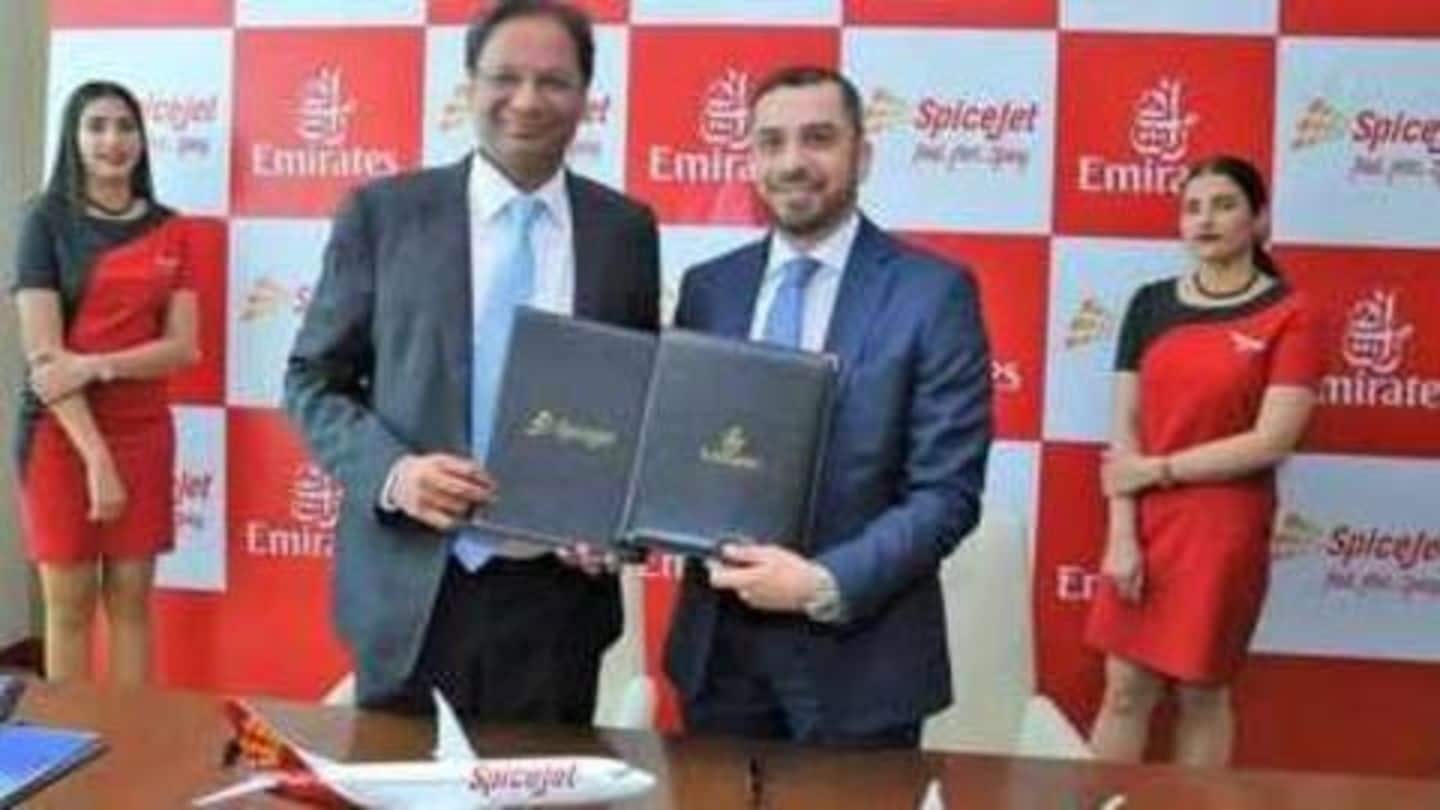 SpiceJet signs pact for code-share partnership with Gulf-carrier Emirates