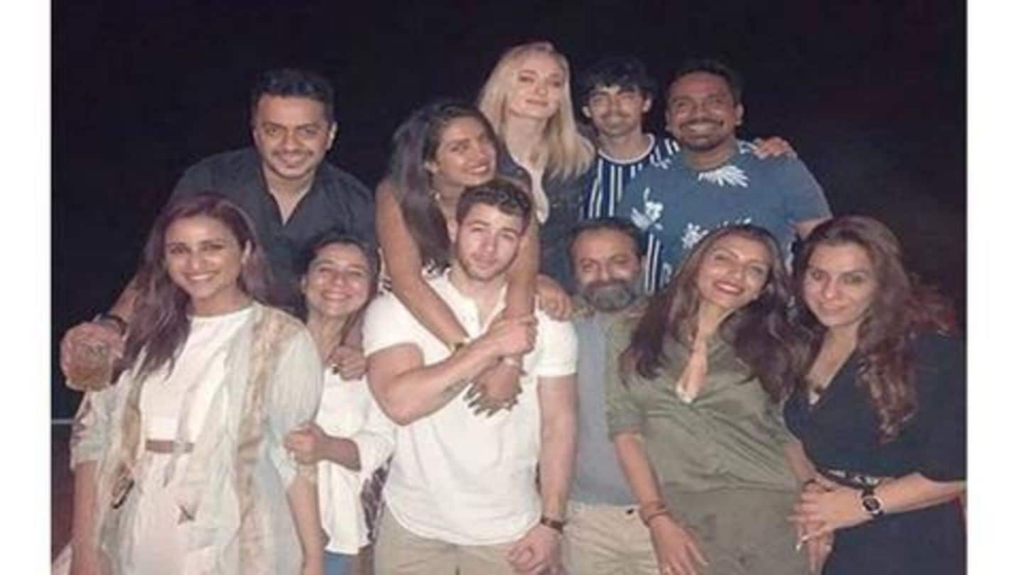 Priyanka, Nick party in Mumbai with friends ahead of wedding