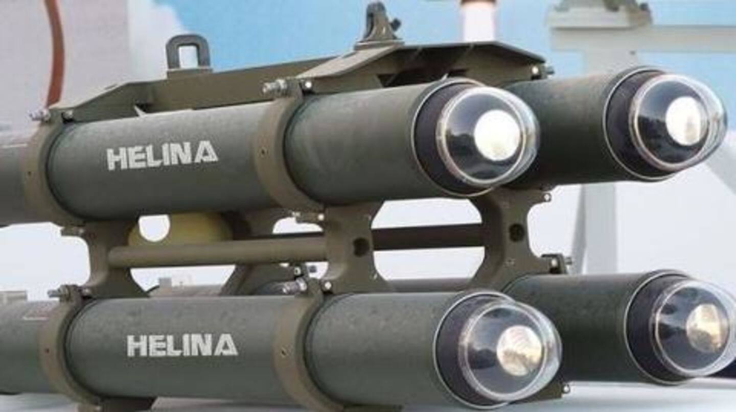 India successfully tests Helicopter-launched anti-tank missile 'Helina' from Odisha