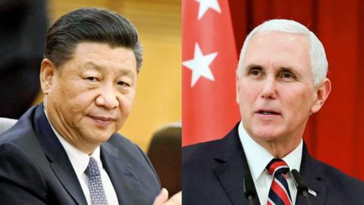 Xi, Pence criticize each other's policies openly triggering tensions again Xi, Pence criticize each other's policies openly triggering tensions again