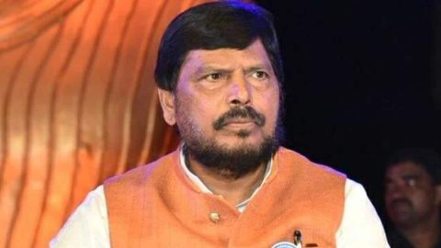 Union Minister Ramdas Athawale slapped at public event in Maharashtra