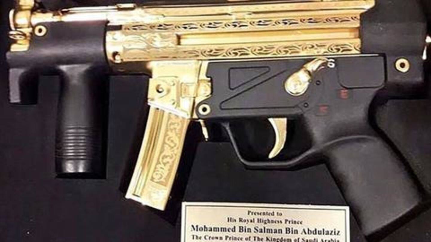 Cash-strapped Pakistan gifts gold-plated assault rifle to Saudi Crown Prince