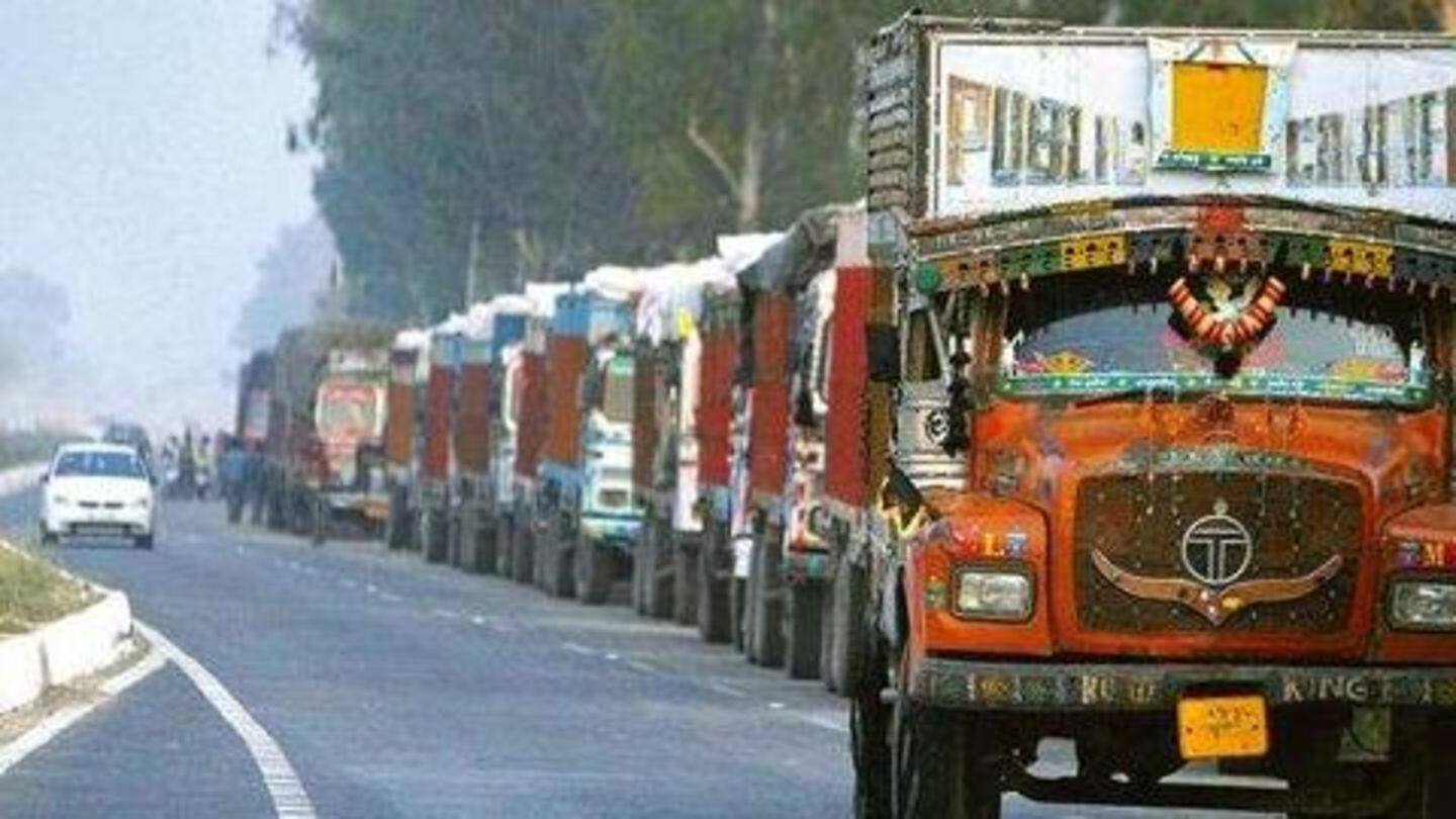 24-hour ban levied on entry of trucks into Delhi 24-hour ban levied on entry of trucks into Delhi