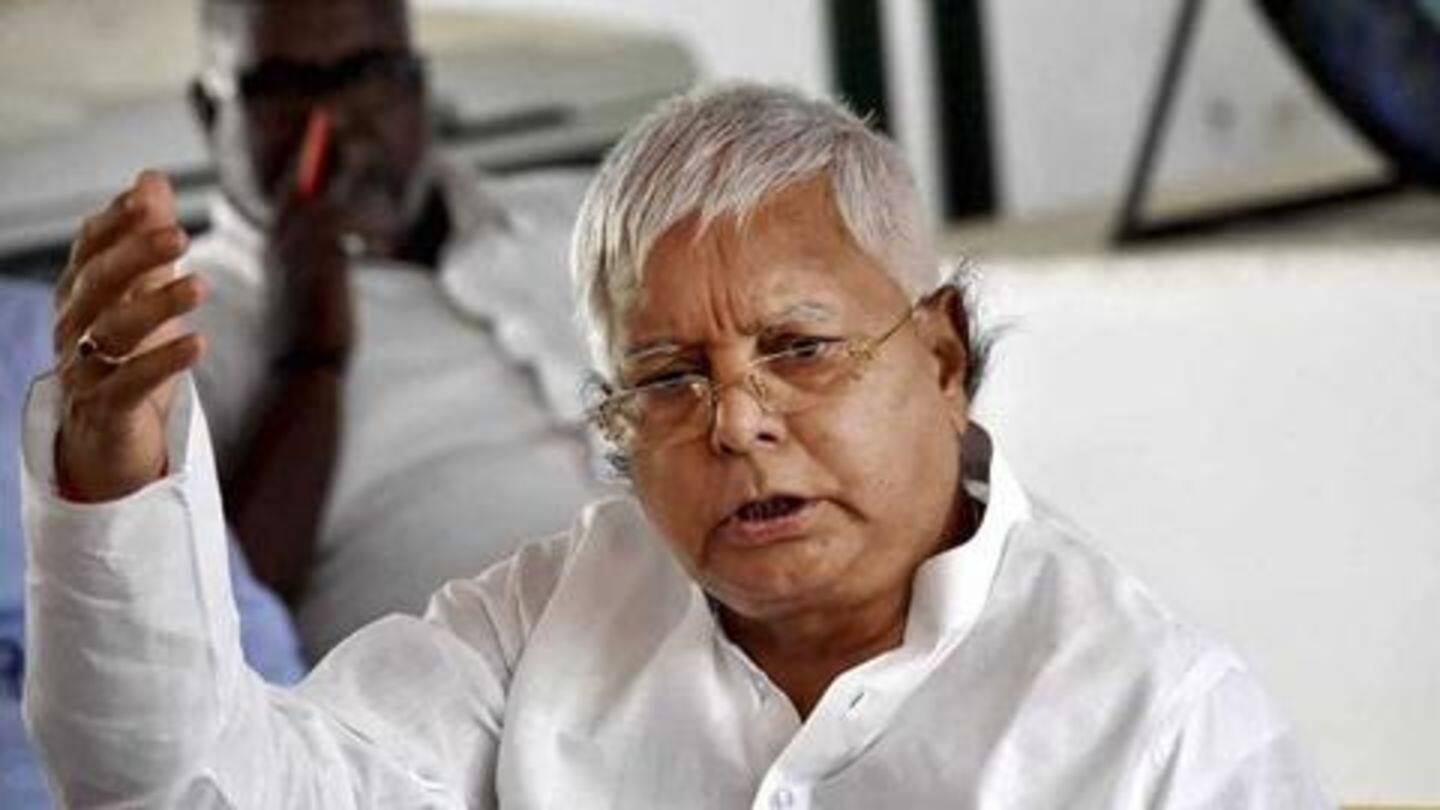 Lalu is serving sentences in a number of fodder-scam cases Lalu is serving sentences in a number of fodder-scam cases