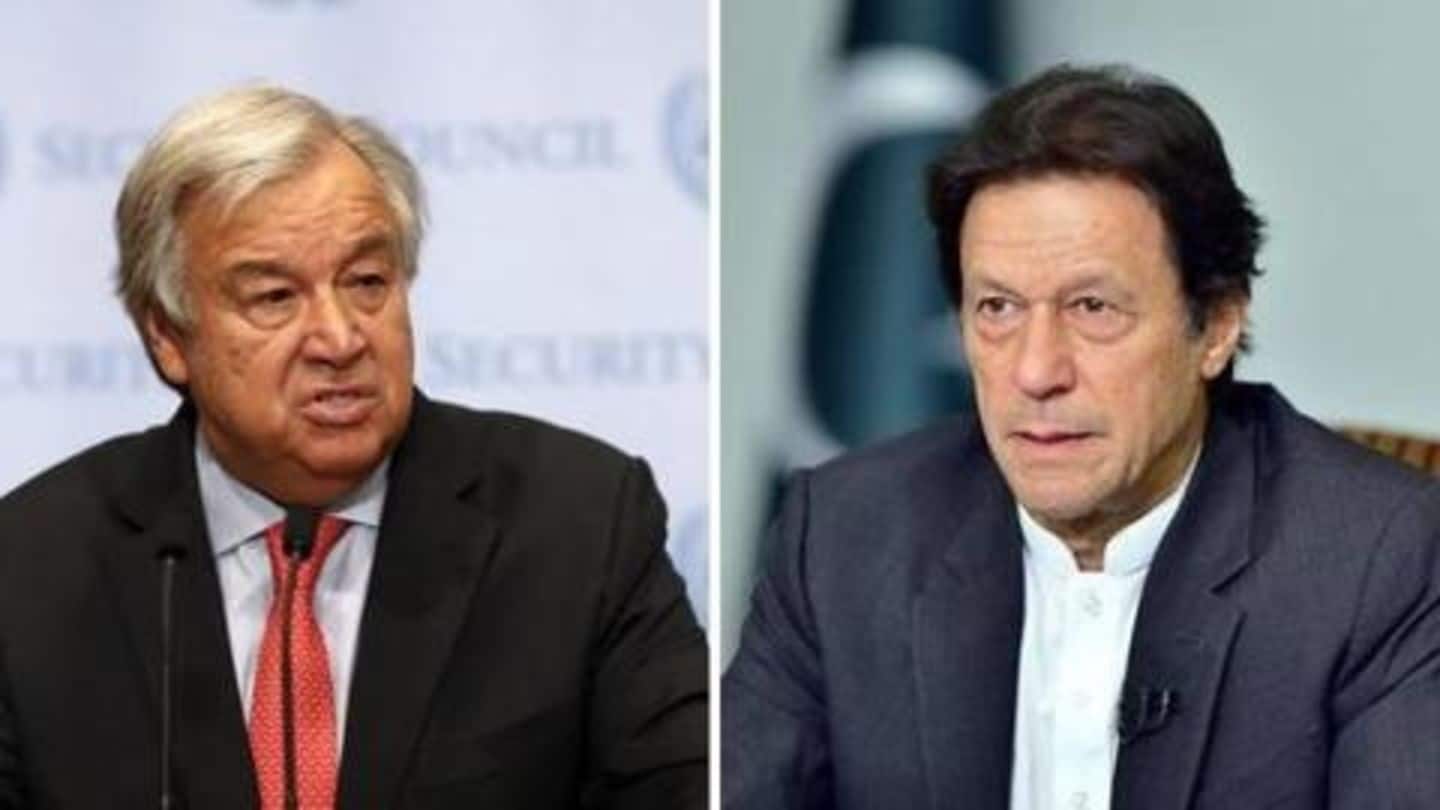 Pakistan PM raised Kashmir issue with UN chief: Spokesman