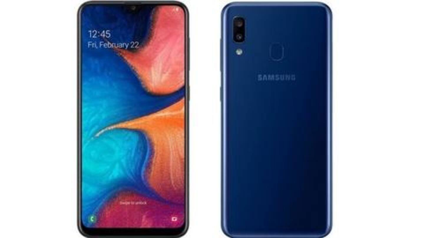 Samsung Galaxy A20 with Infinity-V display launched at Rs. 12,490