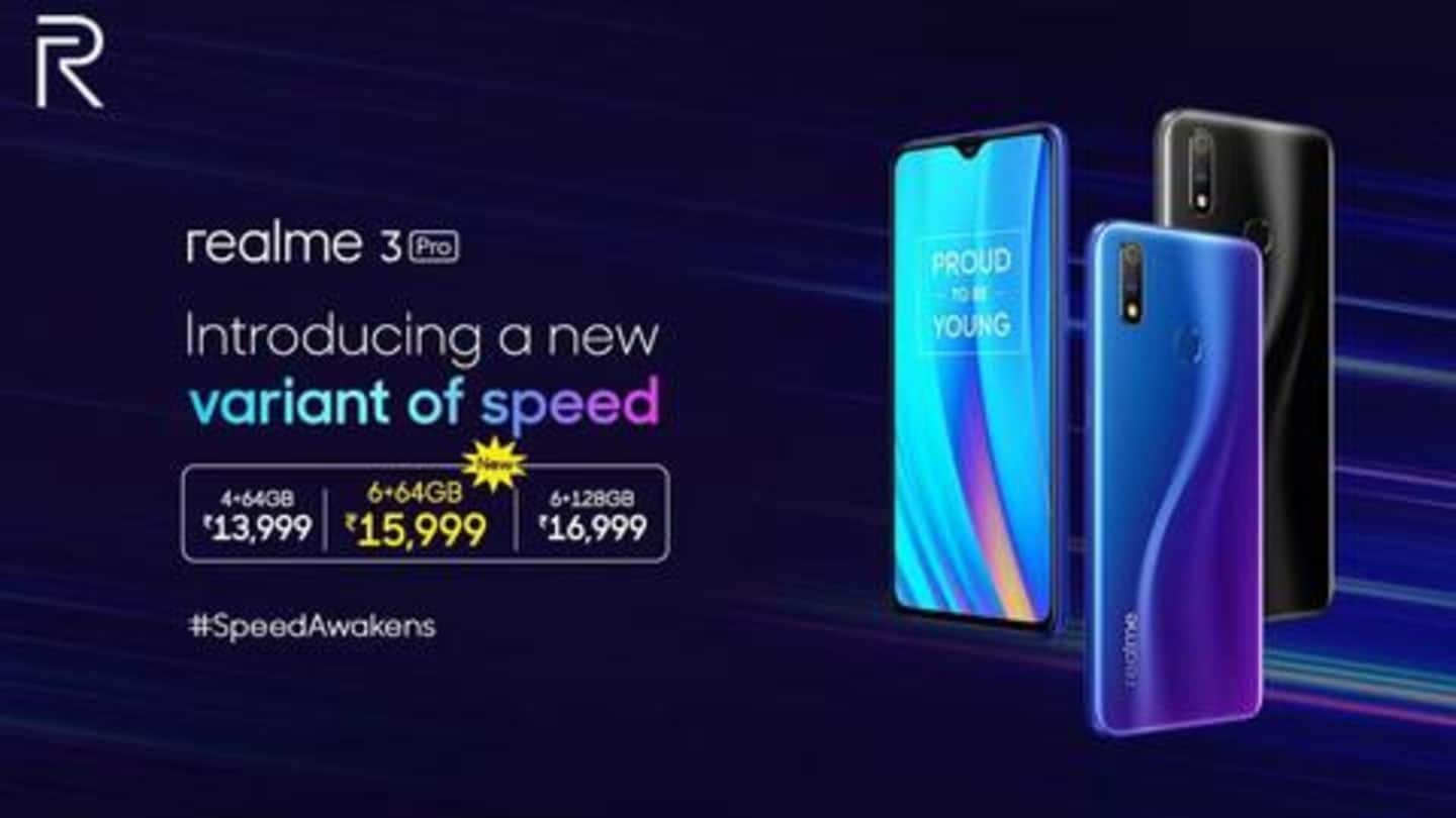 Realme 3 Pro 6GB/64GB variant launched for Rs. 16,000