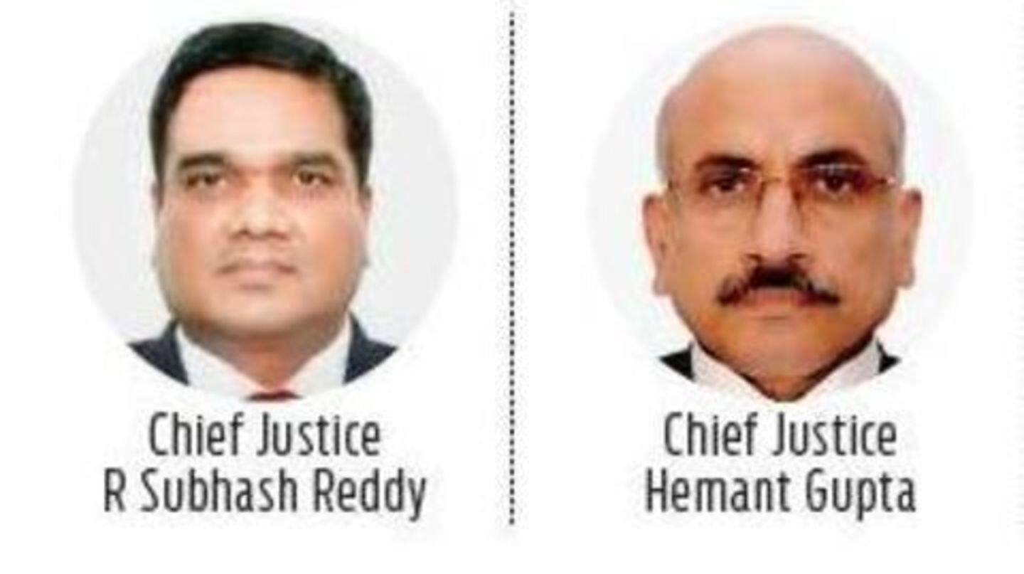 The newly sworn-in judges were Chief Justices of High Courts The newly sworn-in judges were Chief Justices of High Courts