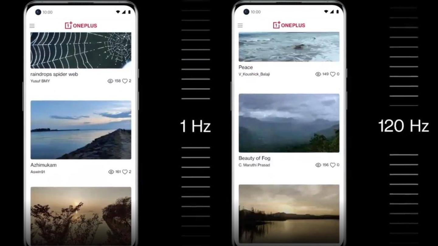 LTPO AMOLED display supports varying screen refresh rates LTPO AMOLED display supports varying screen refresh rates