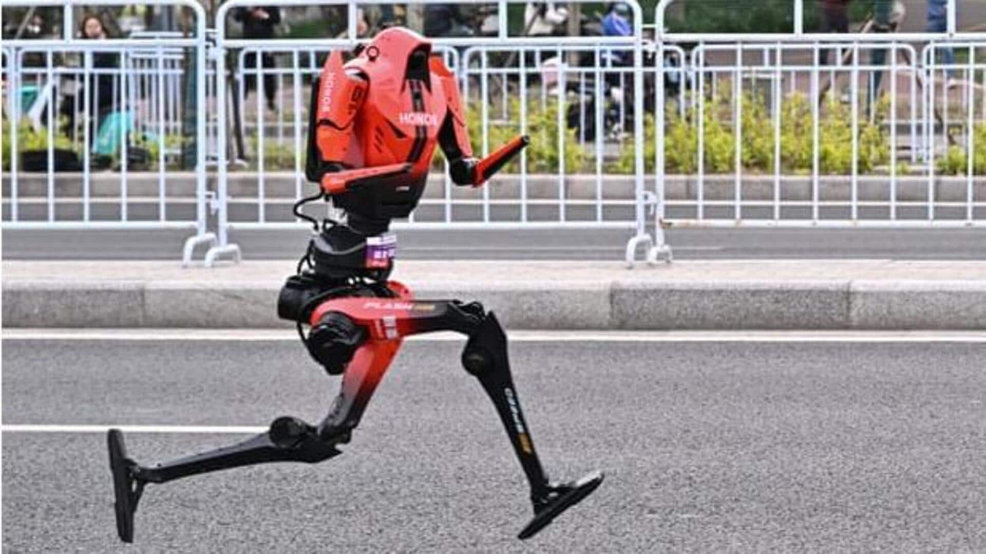 Humanoid robots outrun humans at half-marathon in China