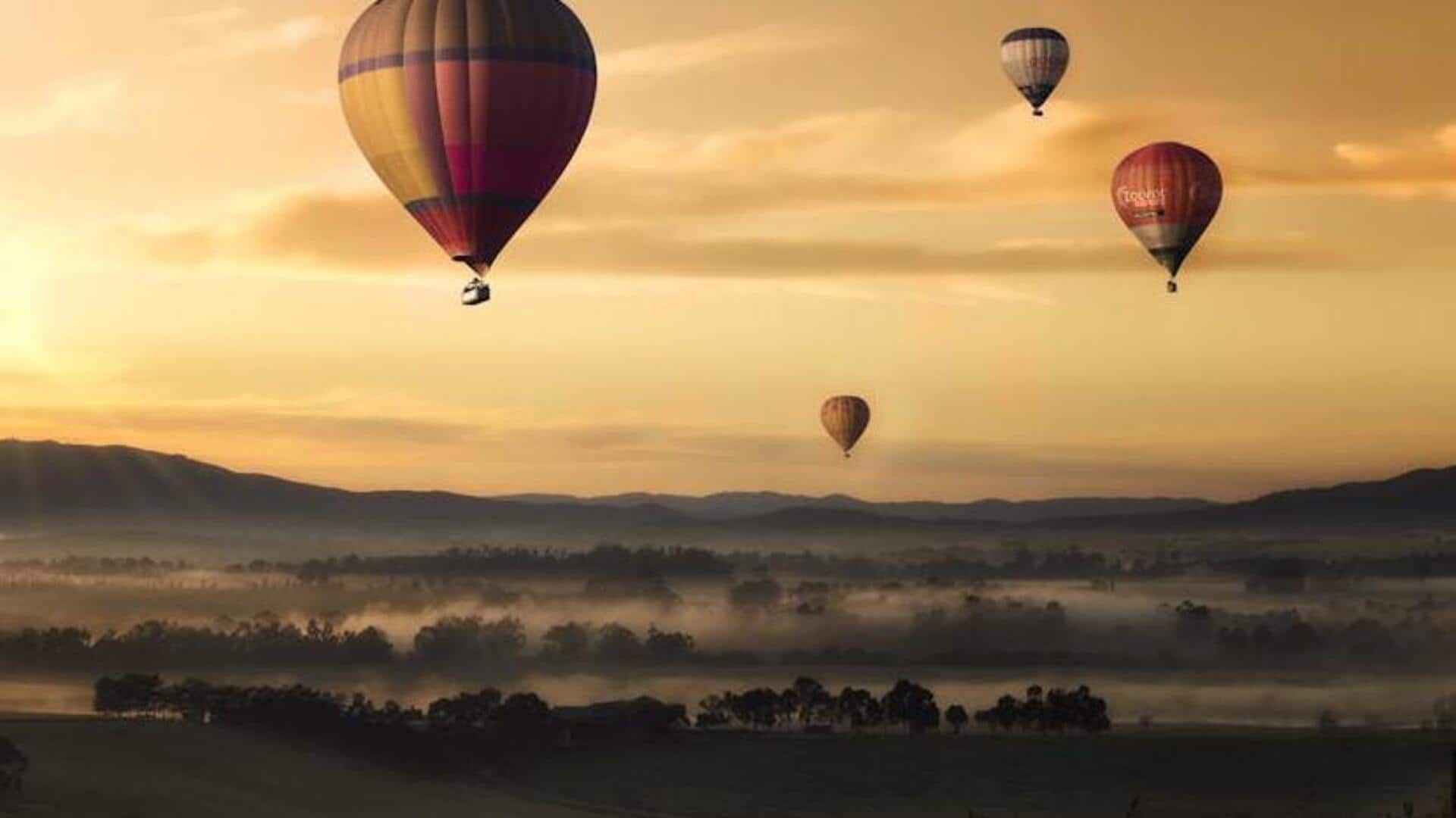 Soaring over geysers: Hot air balloon geothermal tours