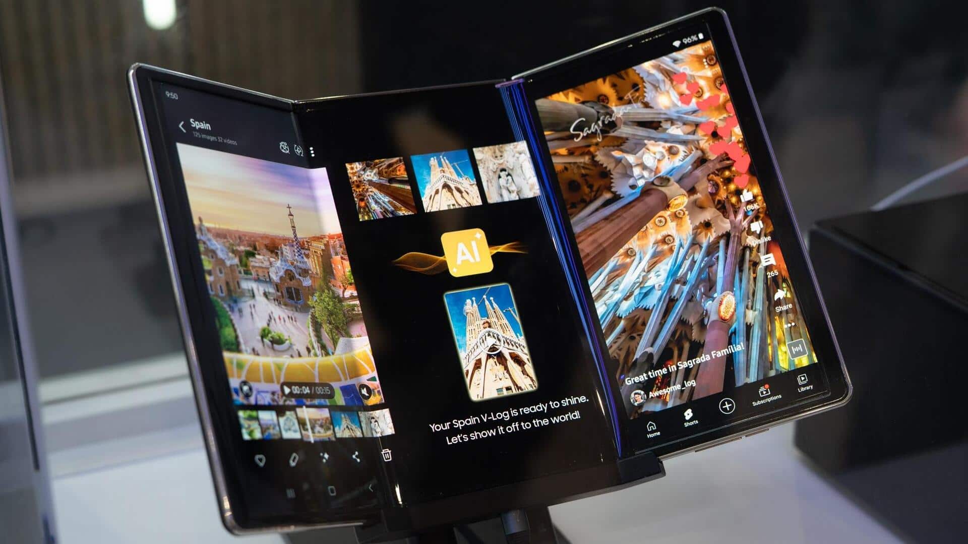 Samsung accidentally reveals design of its tri-fold smartphone Samsung accidentally reveals design of its tri-fold smartphone