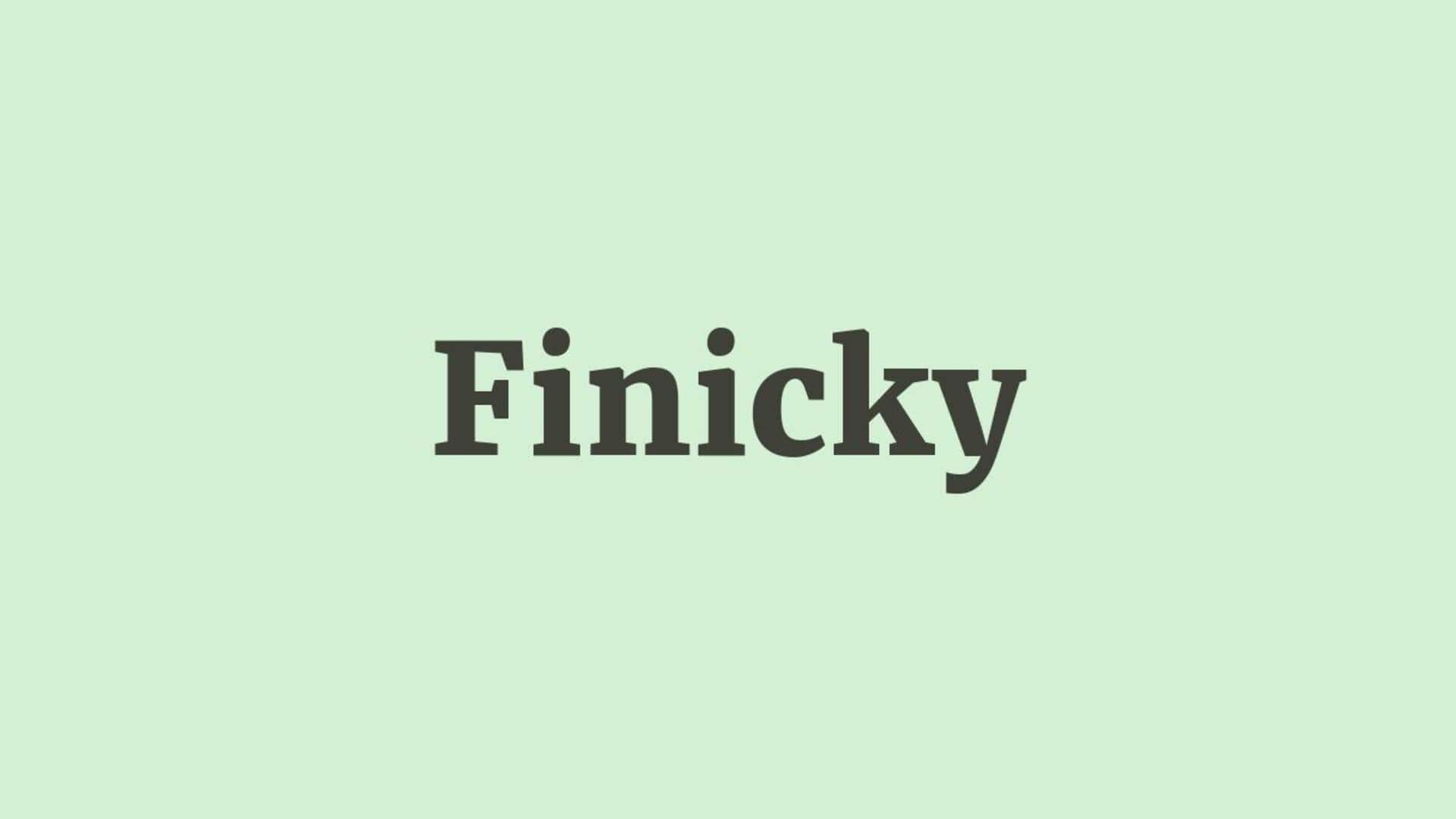 Word of the Day: Finicky