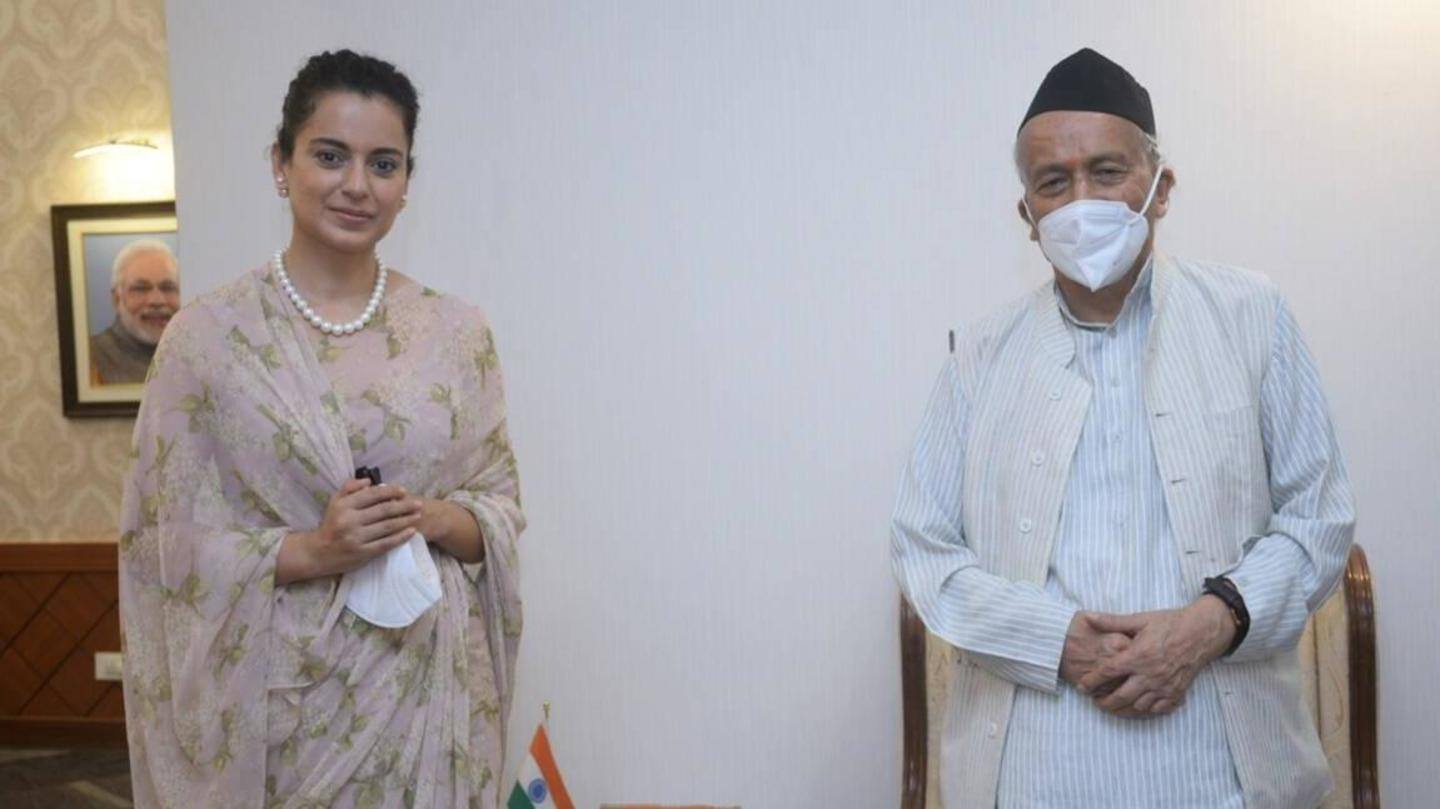 On Sunday, Kangana met Governor, seeking justice On Sunday, Kangana met Governor, seeking justice