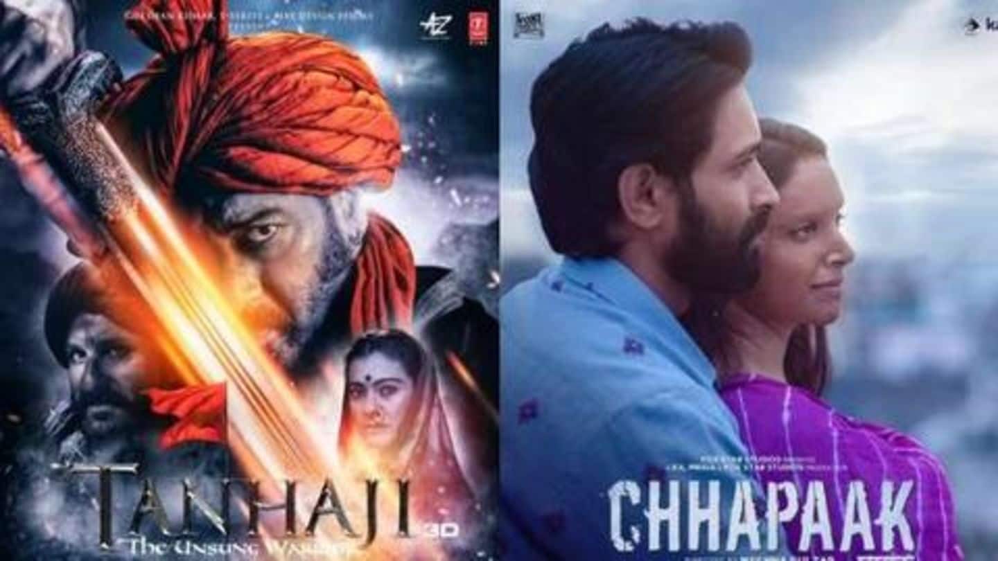 'Tanhaji' v/s 'Chhapaak': Which film will win at box-office?
