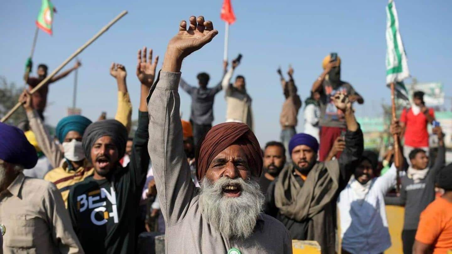 Farmers protest in Haryana against sedition case amid high alert