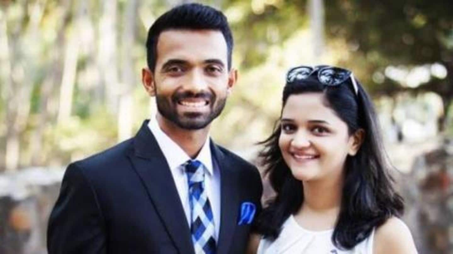 Rahane and Radhika got married in Mumbai in December, 2014 Rahane and Radhika got married in Mumbai in December, 2014