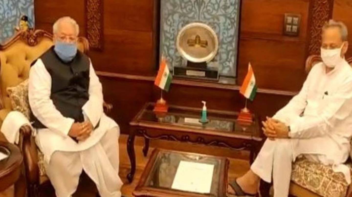 Gehlot met governor, talked about Assembly session Gehlot met governor, talked about Assembly session
