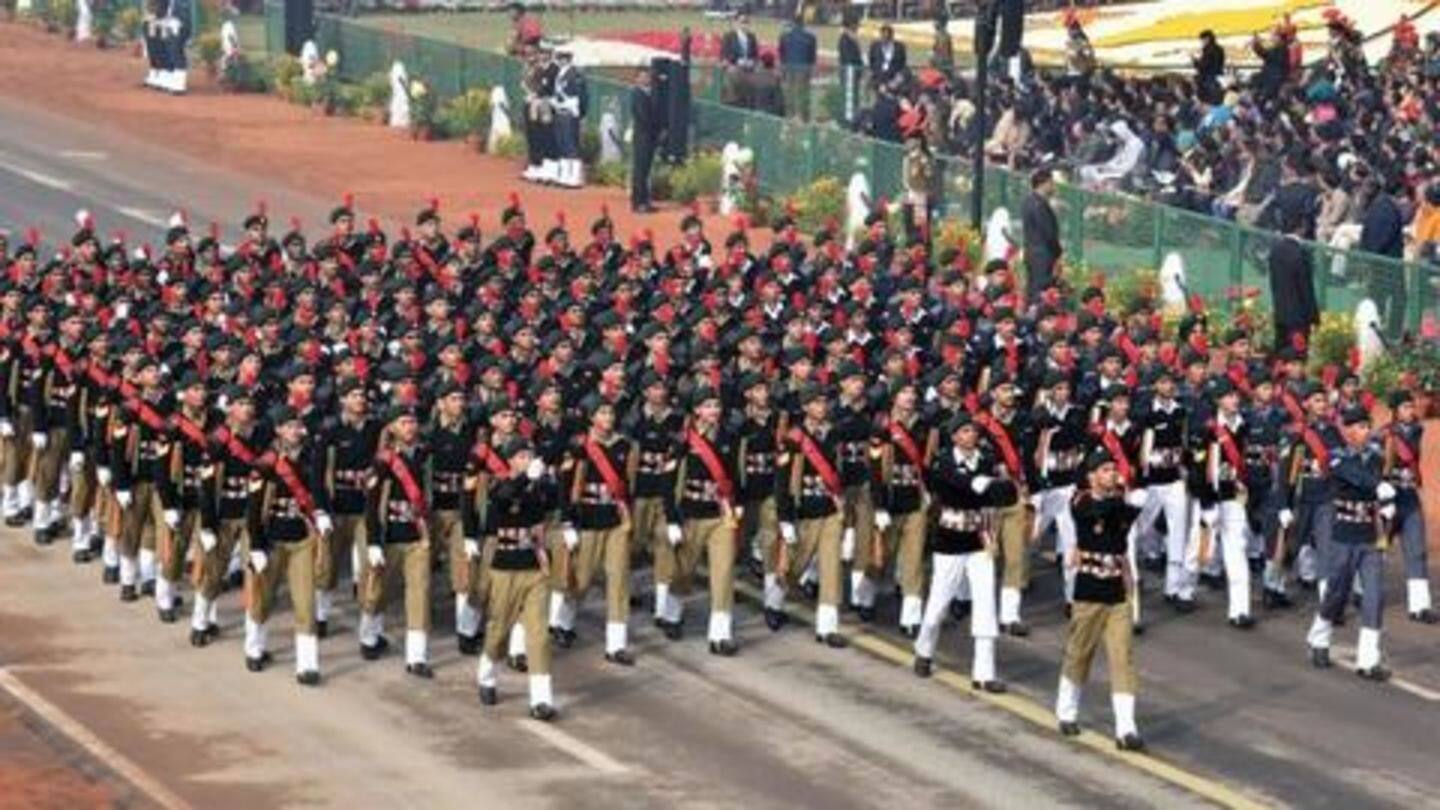 R-Day parade starts from Rajpath and ends at Red Fort R-Day parade starts from Rajpath and ends at Red Fort