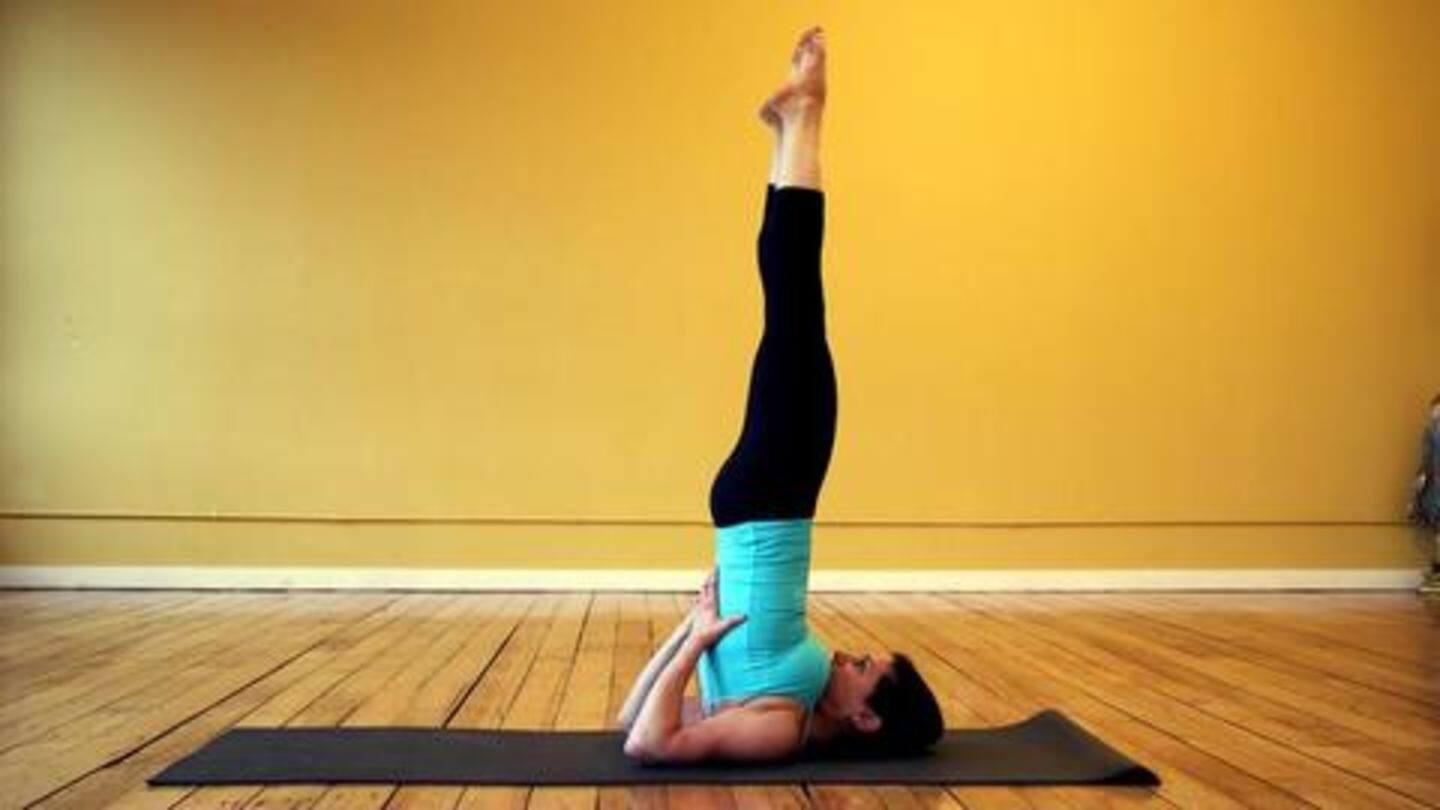 Sarvangasana: Perform this pose to cut down belly fat Sarvangasana: Perform this pose to cut down belly fat
