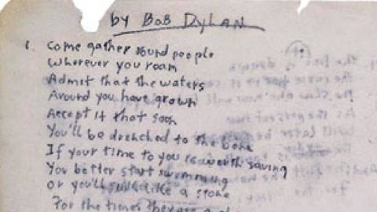 Handwritten lyrics have become a favorite among collectors Handwritten lyrics have become a favorite among collectors