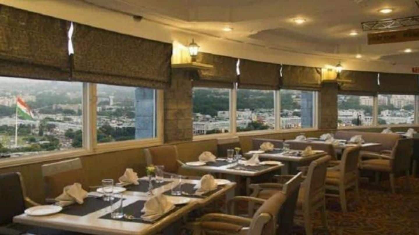 The iconic revolving restaurant in CP The iconic revolving restaurant in CP