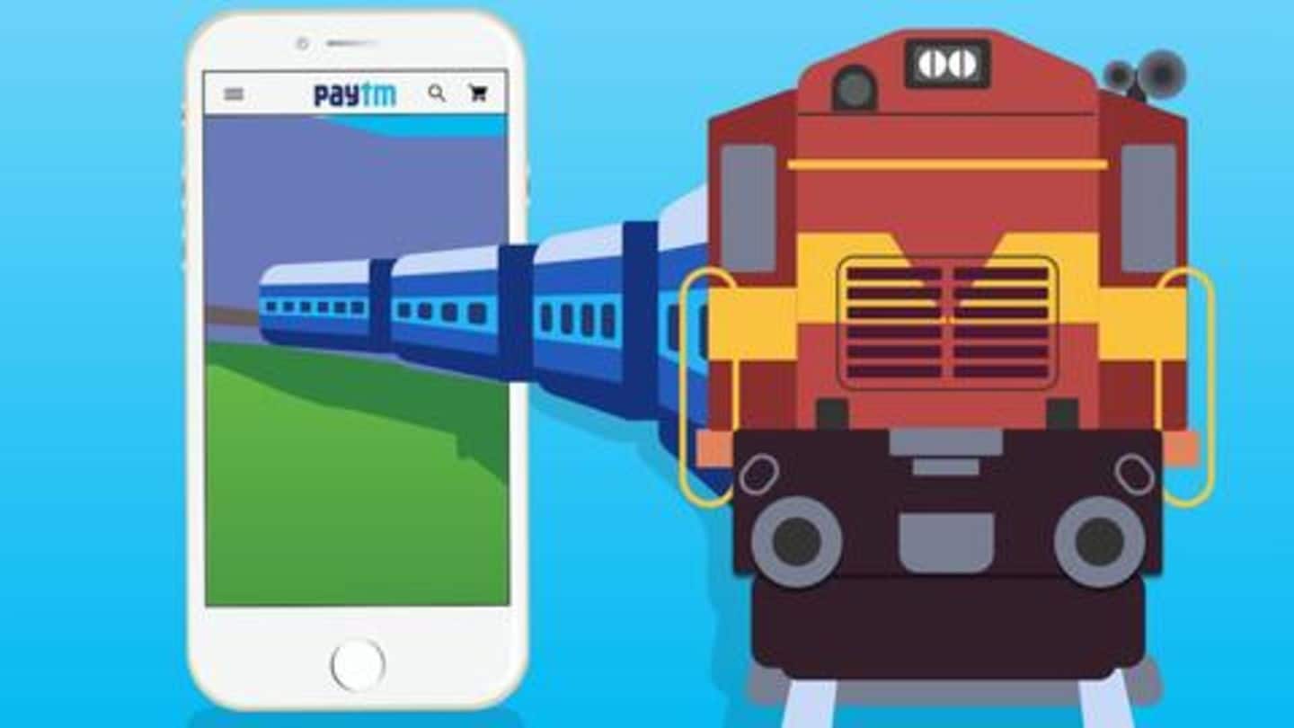 Now, book train tickets via Paytm at zero extra cost