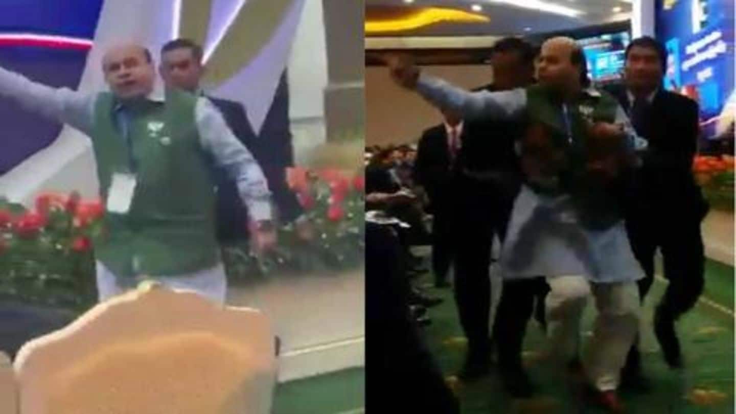 BJP leader dragged out of International summit: Here's why