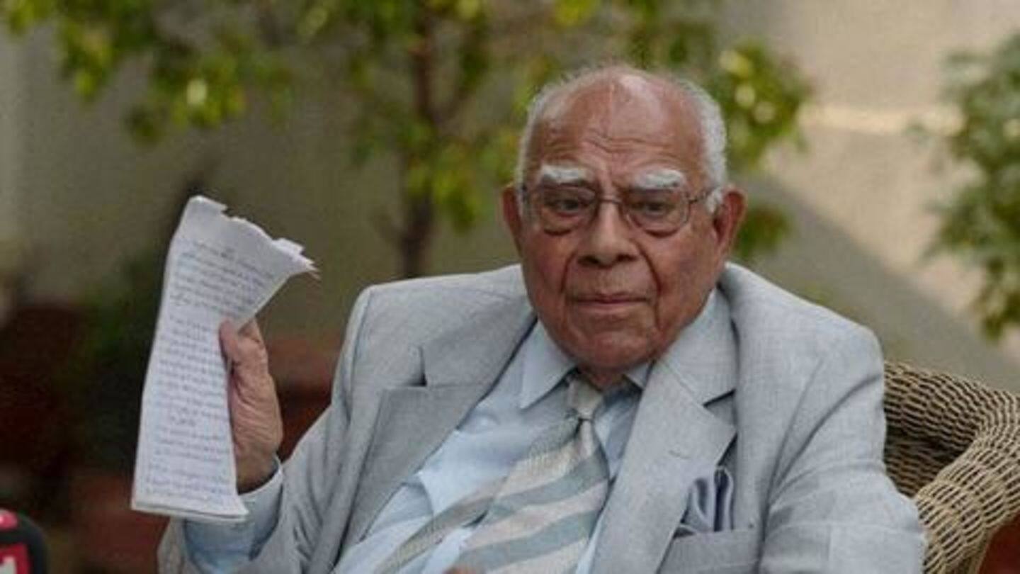 Jethmalani's last rites to be performed today at Lodhi crematorium Jethmalani's last rites to be performed today at Lodhi crematorium