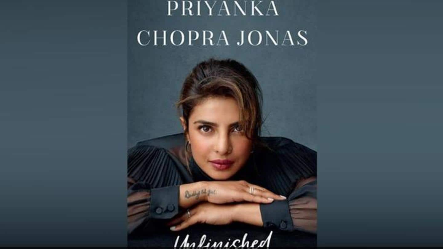 Priyanka Chopra unveils cover of her memoir, 'Unfinished'