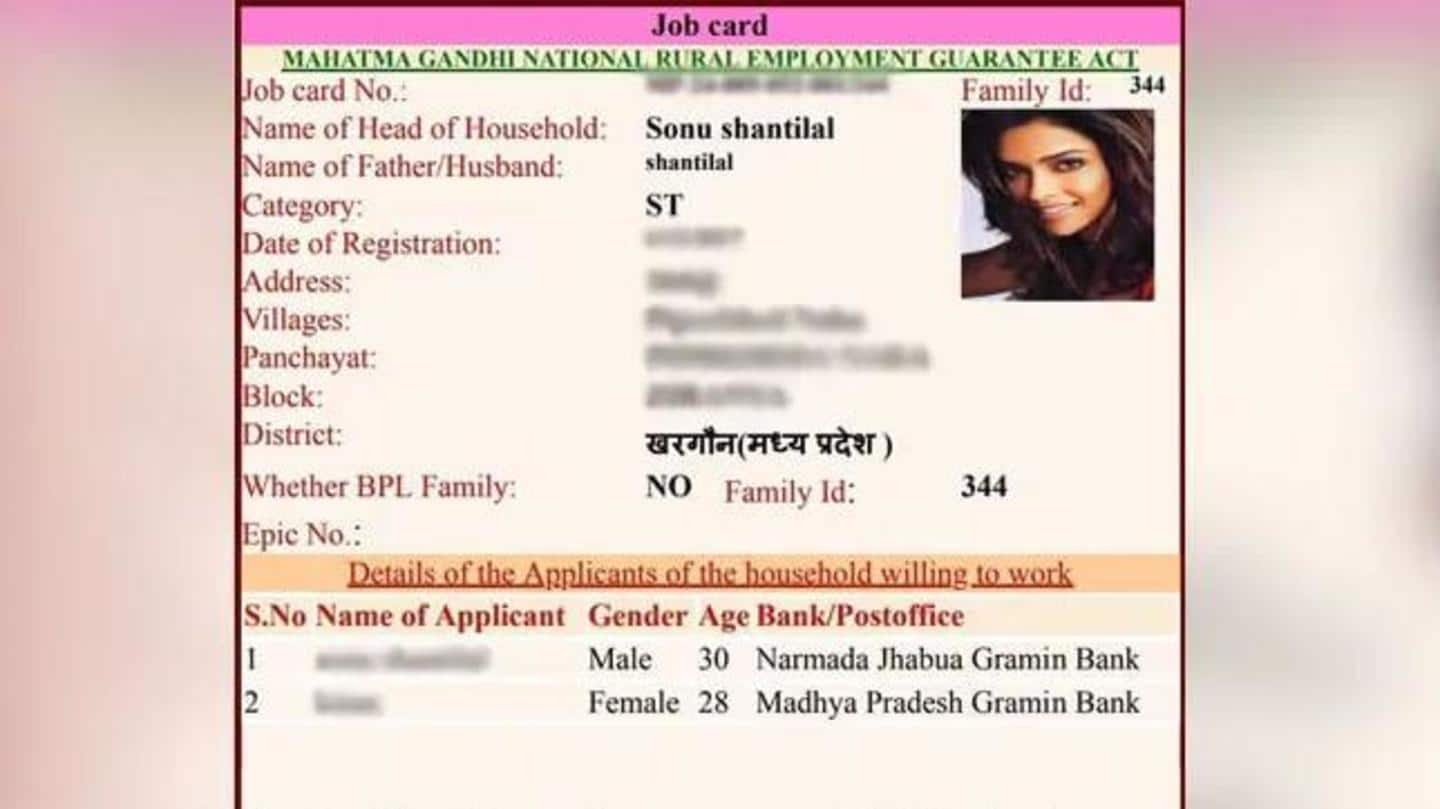 MP: Deepika Padukone, other actors on fake rural job cards
