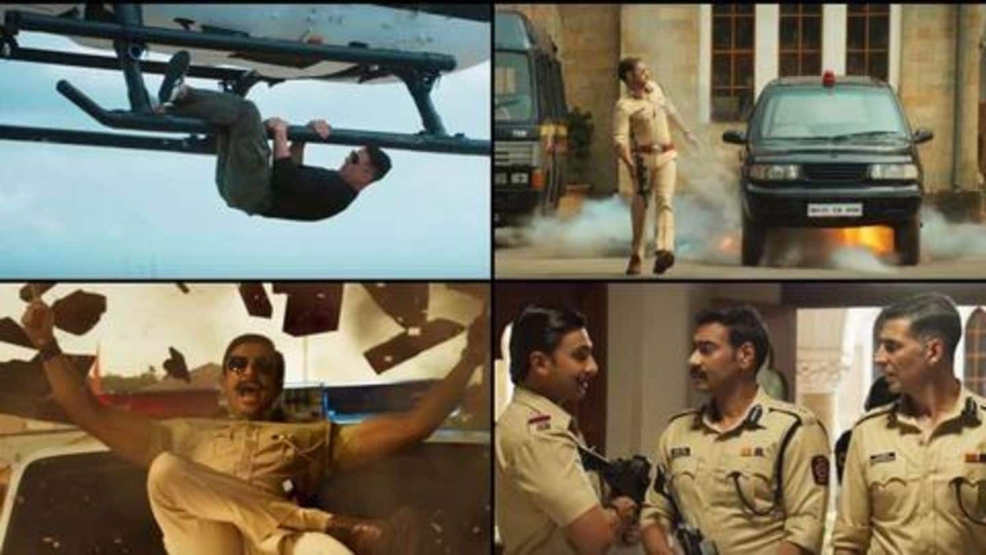 Sooryavanshi, Singham and Simmba unite to fight a terror threat Sooryavanshi, Singham and Simmba unite to fight a terror threat