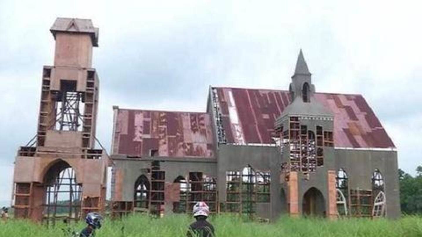 The structure were demolished on Sunday The structure were demolished on Sunday