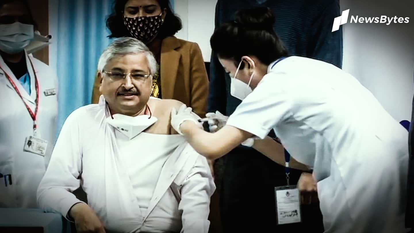 India's coronavirus vaccination drive: AIIMS Director Randeep Guleria gets inoculated