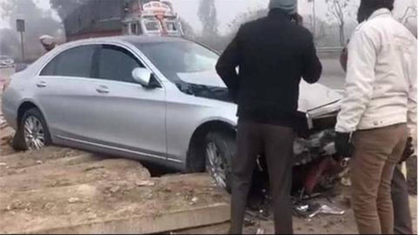 Picture of Badshah's damaged car doing rounds on internet Picture of Badshah's damaged car doing rounds on internet