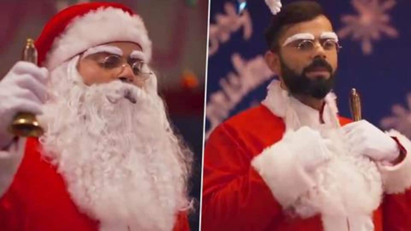 Watch: Virat Kohli turns Santa Claus for shelter home kids